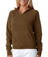 1595 Chouinard Ladies' Hooded Sweatshirt Brown DirDye