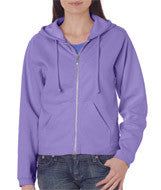 1598 Chouinard Ladies Full-Zip Hooded Sweatshirt Violet PgmDye