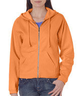 1598 Chouinard Ladies Full-Zip Hooded Sweatshirt Melon PgmDye