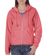 1598 Chouinard Ladies Full-Zip Hooded Sweatshirt Watermelon PgmDye