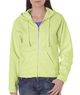 1598 Chouinard Ladies Full-Zip Hooded Sweatshirt Celedon DirDye