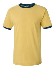 Comfort Colors - Pigment-Dyed Enzyme Washed Ringer T-Shirt - 6066 Mustard/_denim