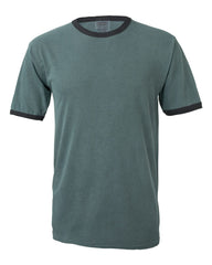 Comfort Colors - Pigment-Dyed Enzyme Washed Ringer T-Shirt - 6066 Willow/_pepper