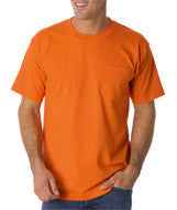1725 Bayside Adult Pocket Tee Bright Orange