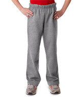 18400B Gildan Heavy Blend&trade; Youth Open-Bottom Sweatpants Sport Grey (50/50)