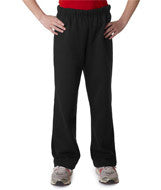 18400B Gildan Heavy Blend&trade; Youth Open-Bottom Sweatpants Black