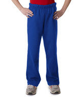 18400B Gildan Heavy Blend&trade; Youth Open-Bottom Sweatpants Royal