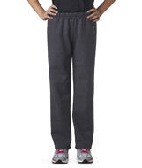 18400B Gildan Heavy Blend&trade; Youth Open-Bottom Sweatpants Dark Heather