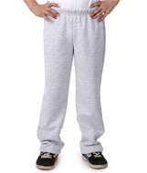18400B Gildan Heavy Blend&trade; Youth Open-Bottom Sweatpants Ash (50/48/2)