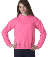 18500B Gildan Heavy Blend&trade; Youth Hooded Sweatshirt Safety Pink