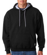 185C00 Gildan Heavy Blend&trade; Adult Contrast Hooded Sweatshirt Black/ Sport Grey