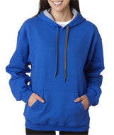 185C00 Gildan Heavy Blend&trade; Adult Contrast Hooded Sweatshirt Royal/ Sport Grey