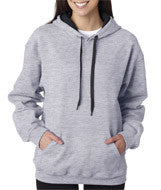 185C00 Gildan Heavy Blend&trade; Adult Contrast Hooded Sweatshirt Sport Grey/ Black (90/10)