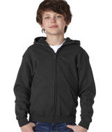 18600B Gildan Heavy Blend&trade; Youth Full-Zip Hooded Sweatshirt Black