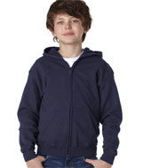 18600B Gildan Heavy Blend&trade; Youth Full-Zip Hooded Sweatshirt Navy