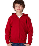 18600B Gildan Heavy Blend&trade; Youth Full-Zip Hooded Sweatshirt Red