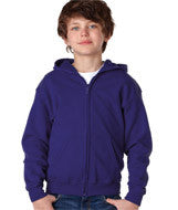 18600B Gildan Heavy Blend&trade; Youth Full-Zip Hooded Sweatshirt Purple