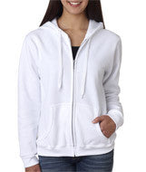 18600FL Gildan Heavy Blend&trade; Ladies' Full-Zip Hooded Sweatshirt White