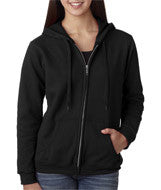 18600FL Gildan Heavy Blend&trade; Ladies' Full-Zip Hooded Sweatshirt Black