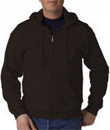 18600 Gildan Heavy Blend&trade; Adult Full-Zip Hooded Sweatshirt Dark Chocolate