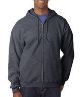 18600 Gildan Heavy Blend&trade; Adult Full-Zip Hooded Sweatshirt Dark Heather
