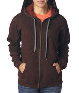 18700FL Gildan Heavy Blend&trade; Ladies' Vintage Full-Zip Hooded Sweatshirt Russet