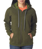 18700FL Gildan Heavy Blend&trade; Ladies' Vintage Full-Zip Hooded Sweatshirt Moss