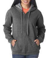 18700FL Gildan Heavy Blend&trade; Ladies' Vintage Full-Zip Hooded Sweatshirt Tweed (50/50)