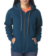 18700FL Gildan Heavy Blend&trade; Ladies' Vintage Full-Zip Hooded Sweatshirt Midnight