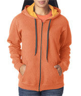 18700FL Gildan Heavy Blend&trade; Ladies' Vintage Full-Zip Hooded Sweatshirt Sunset (50/50)