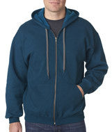 18700 Gildan Heavy Blend&trade; Adult Vintage Full-Zip Hooded Sweatshirt Midnight