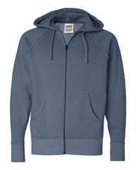 Comfort Colors - Pigment-Dyed Frayed Full-Zip Hooded Sweatshirt - 1564 Blue_jean