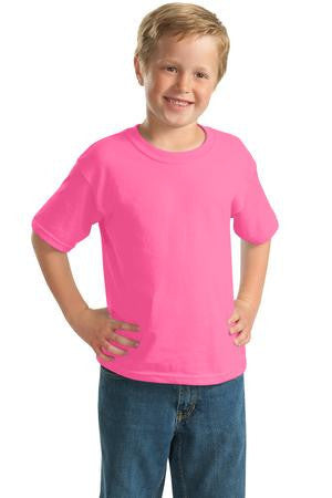 Gildan - Youth Ultra Cotton 100% Cotton T-Shirt. 2000B Safety Pink