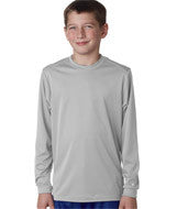 2104 Badger Youth B-Core Long-Sleeve Performance Tee Silver