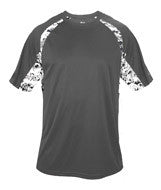 2140 Badger Youth Digital Hook Tee Graphite/ White Digital