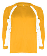 2154 Badger Youth Hook Long-Sleeve Gold/ White