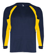 2154 Badger Youth Hook Long-Sleeve Navy/ Gold