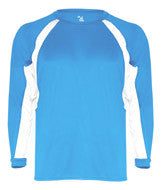 2154 Badger Youth Hook Long-Sleeve Columbia Blue/ White