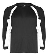 2154 Badger Youth Hook Long-Sleeve Black/ White
