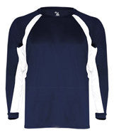 2154 Badger Youth Hook Long-Sleeve Navy/ White