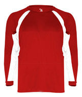 2154 Badger Youth Hook Long-Sleeve Red/ White