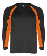 2154 Badger Youth Hook Long-Sleeve Black/ Burnt Orange