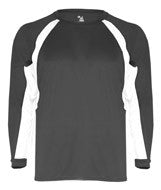2154 Badger Youth Hook Long-Sleeve Graphite/ White