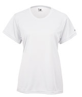 2160 Badger B-Core Girls Solid Color Short-Sleeved Performance Tee White