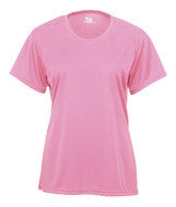 2160 Badger B-Core Girls Solid Color Short-Sleeved Performance Tee Pink