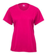 2160 Badger B-Core Girls Solid Color Short-Sleeved Performance Tee Hot Pink