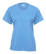2160 Badger B-Core Girls Solid Color Short-Sleeved Performance Tee Columbia Blue