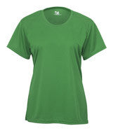 2160 Badger B-Core Girls Solid Color Short-Sleeved Performance Tee Kelly Green
