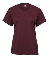 2160 Badger B-Core Girls Solid Color Short-Sleeved Performance Tee Maroon