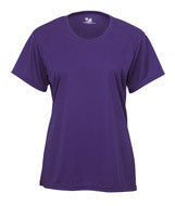 2160 Badger B-Core Girls Solid Color Short-Sleeved Performance Tee Purple